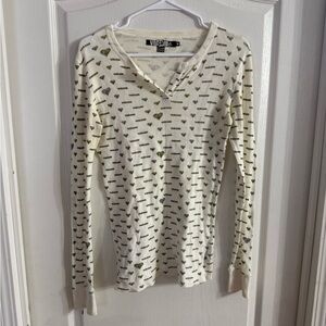 Volcom Women’s Y2K Waffle Thermal All Over Print Sz M. F-23